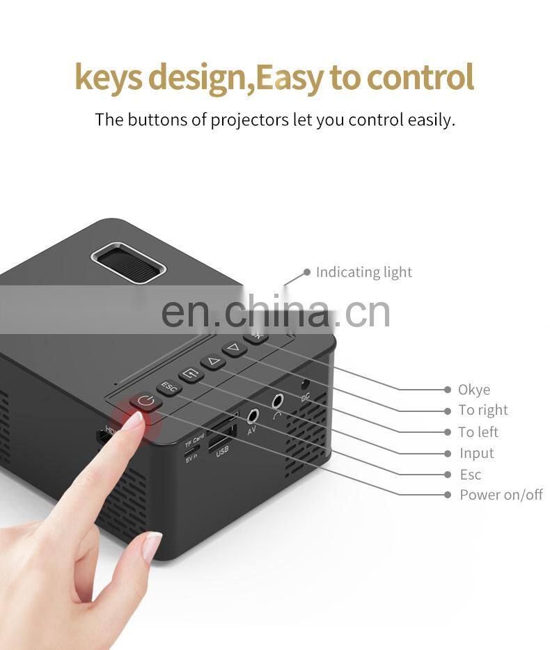 2020 newest products mini projector Home Theater Multimedia USB/TF new hot smart led pocket UC26