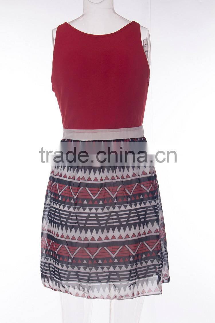 summer Casual dress Fashion dress Sleeveless lady dress