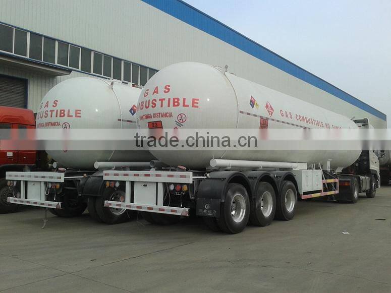 Low price 3 axles 56m3 lpg gas tank trailers,lpg tank trailer