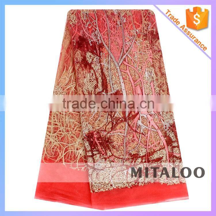 Mitaloo MFL0134 African Fashion Lace Latest Yellow Net Lace New Lace