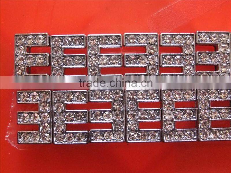 In stock fast delivery diamante slide letters 10mm