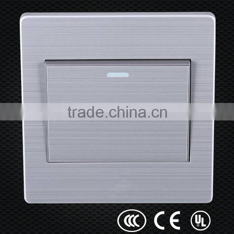 New style 86 type stainless steel one gang one way switch, switch plates , wall plates