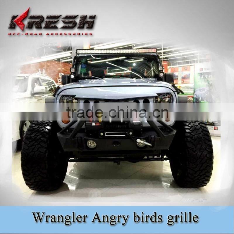 Fast delivery chrome jeep wrangler grille angry birds grille for Jeep wrangler JK