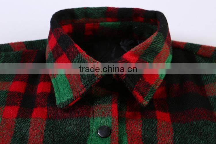 2016 Fashion New coltsfoot han edition loose classic grid female cotton coat to keep warm coat 192