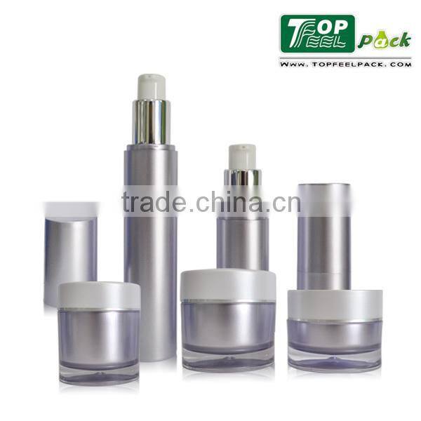 Luxury White Airless Bottle and Cream Jar with High Quality Acrylic Cosmetics Packing 15ml to 200ml