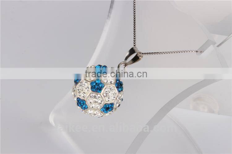 925 silver football pendant wholesale fashion jewelry for boy