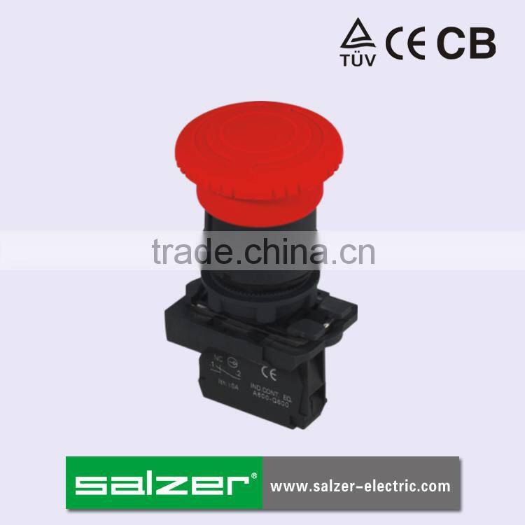 Salzer Brand SA22-AT42 Mushroom Head Push Pull Button Switch (TUV, CE and CB Approved)