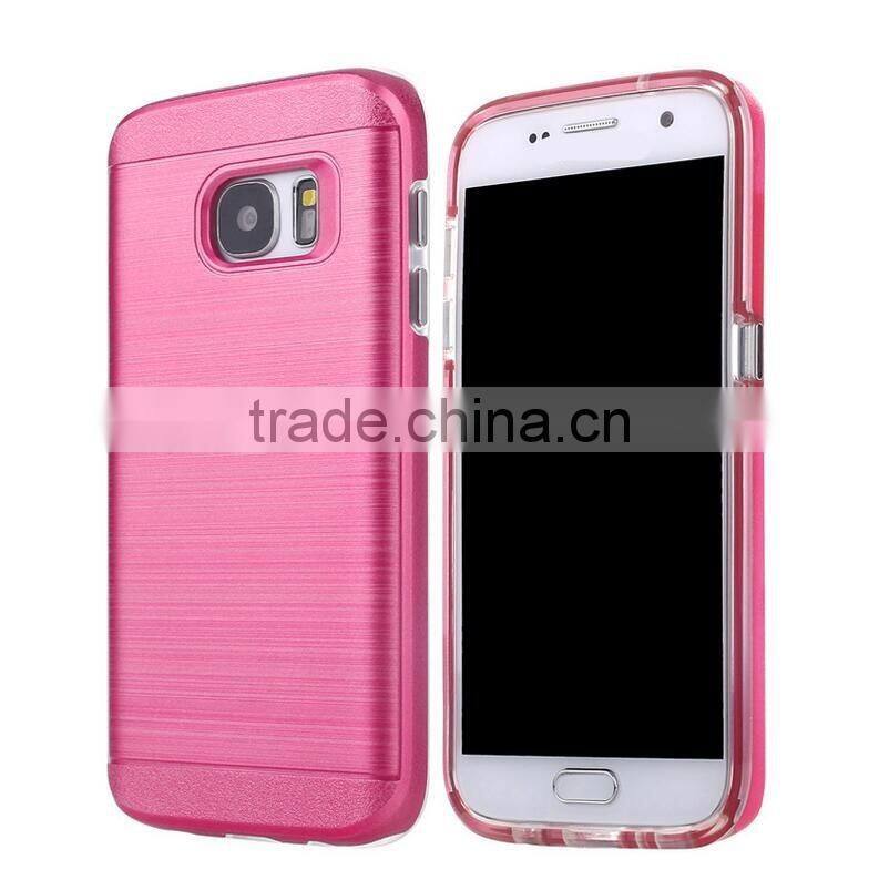 Luxury Hair Line PC Matte Texture TPU ShockProof Phone Case For Samsung S7 Cover case