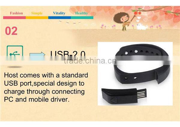 Vidonn X5 Bluetooth Bracelet Sports Tracker + Silent Alarm Clock + Sleep Monitor