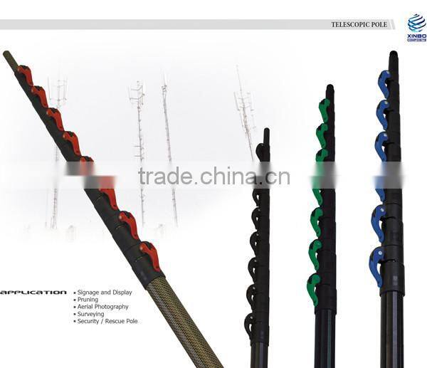 Light weight glass fiber Aerial photography telescopic pole