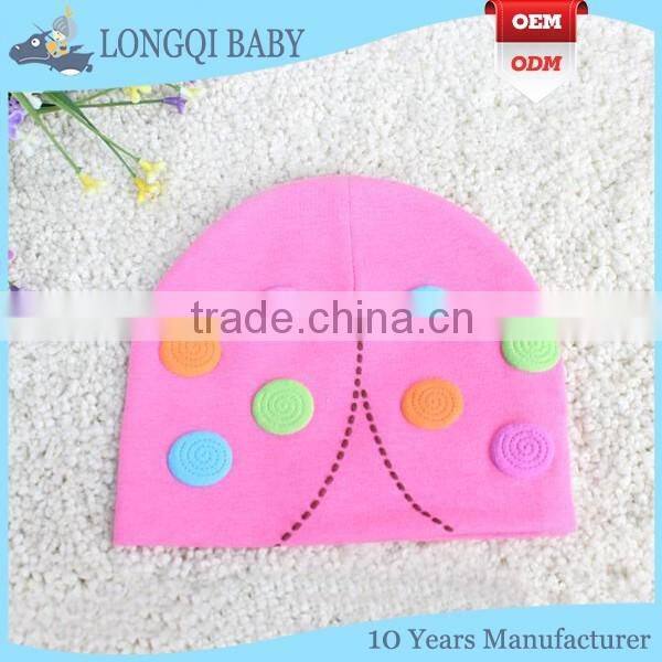 MZ-MS-030 100% cotton knitted customerized pattern newborn baby bonnet