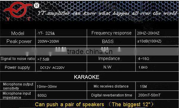 audio pa speaker YT-329A /remote control mp3 player