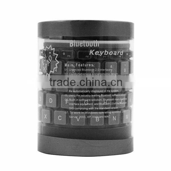 For Apple SAMSUNG Wireless Bluetooth Keyboard Desktop Notebook Portable Waterproof Silica Soft Folding Keyboard