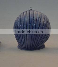Marine series of embossed 3D ceramic home decor shell-shaped pendants