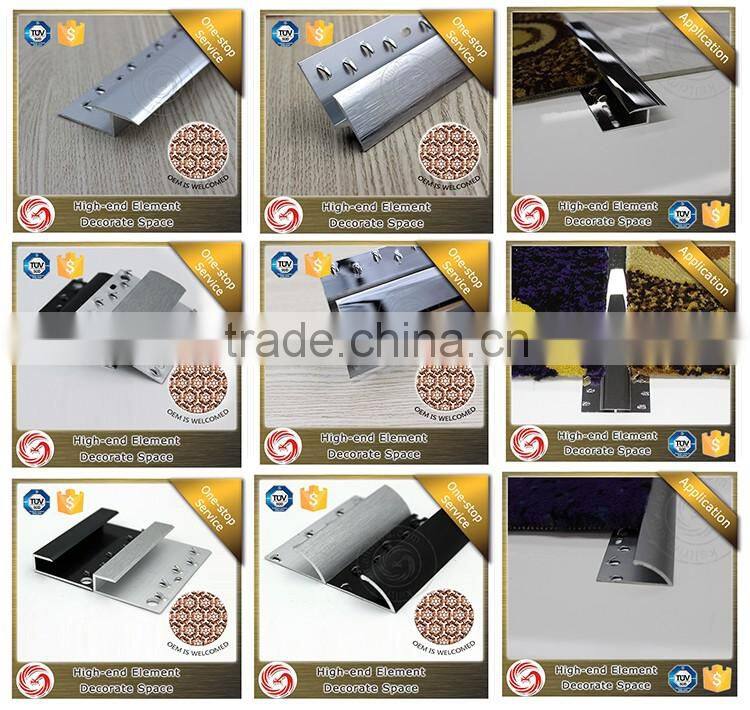 Superior/stable carpet transiton strips carpet trim aluminium carpet cover strips