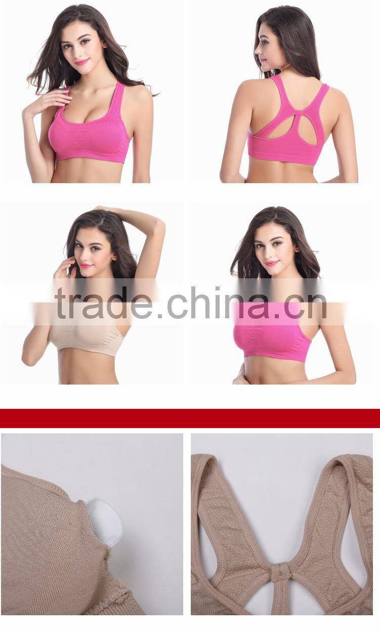 Yoga Top Plain Color Hollow Out Sport Bra