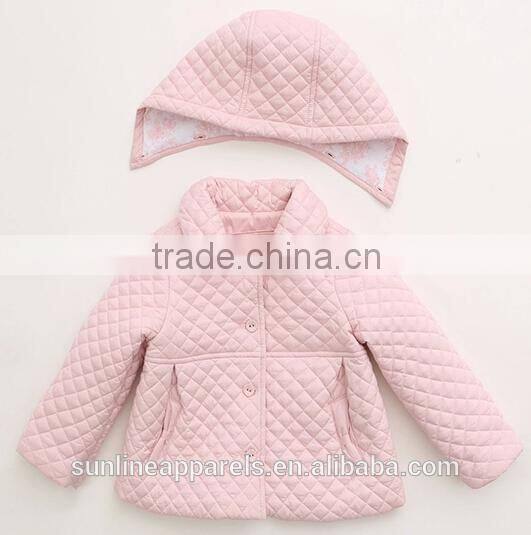 new design popular quilted coat for girls