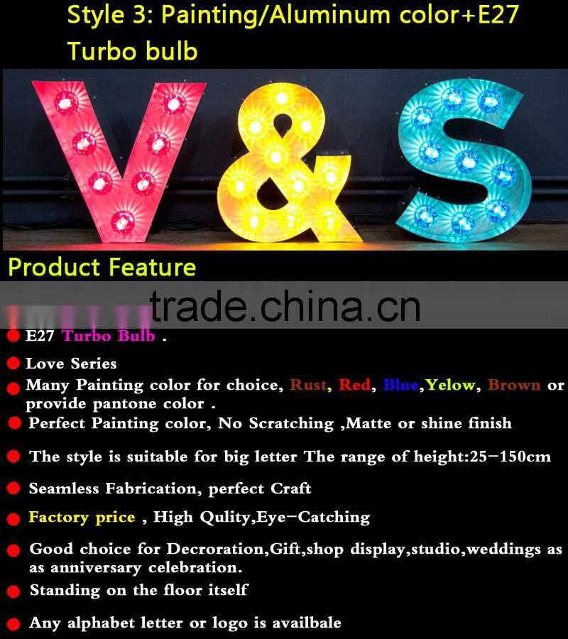 3d illuminated metal alphabet channel letter sign