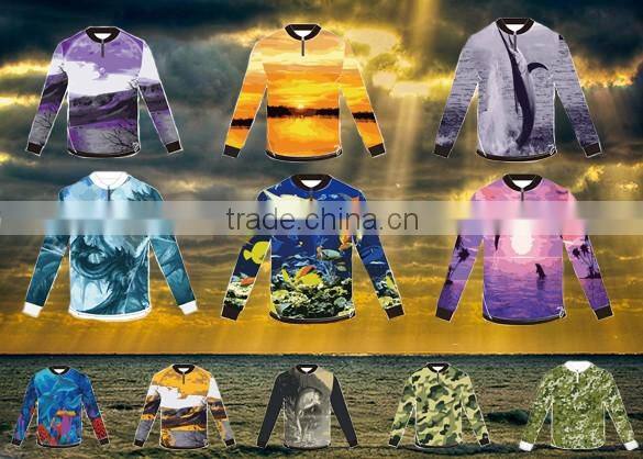 Top 2016 custom made sublimation fishing jerseys for men long sleeve tournament fishing shirts