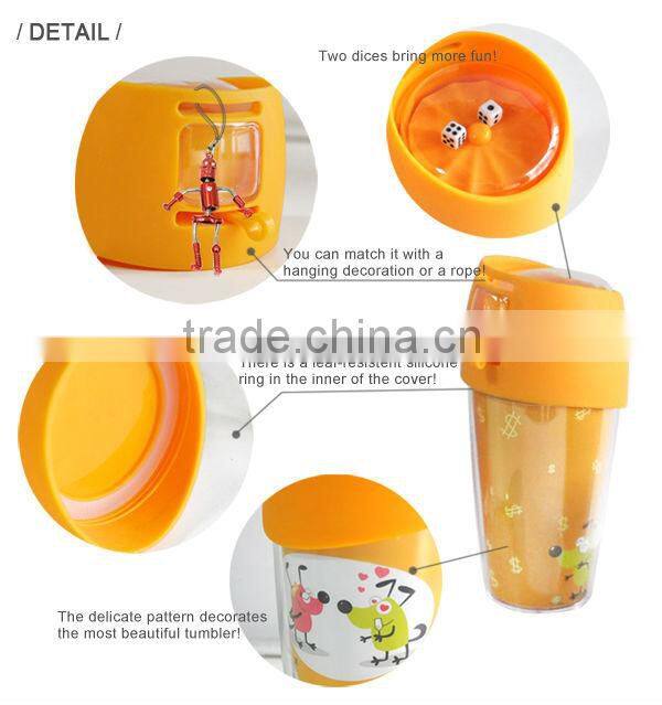 X&W 350ml casino plastic custom design promotional cups