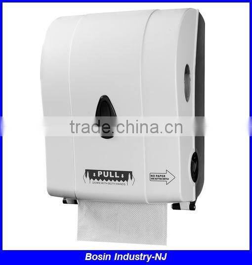 plastic jumbo roll auto cut tissue dispenser