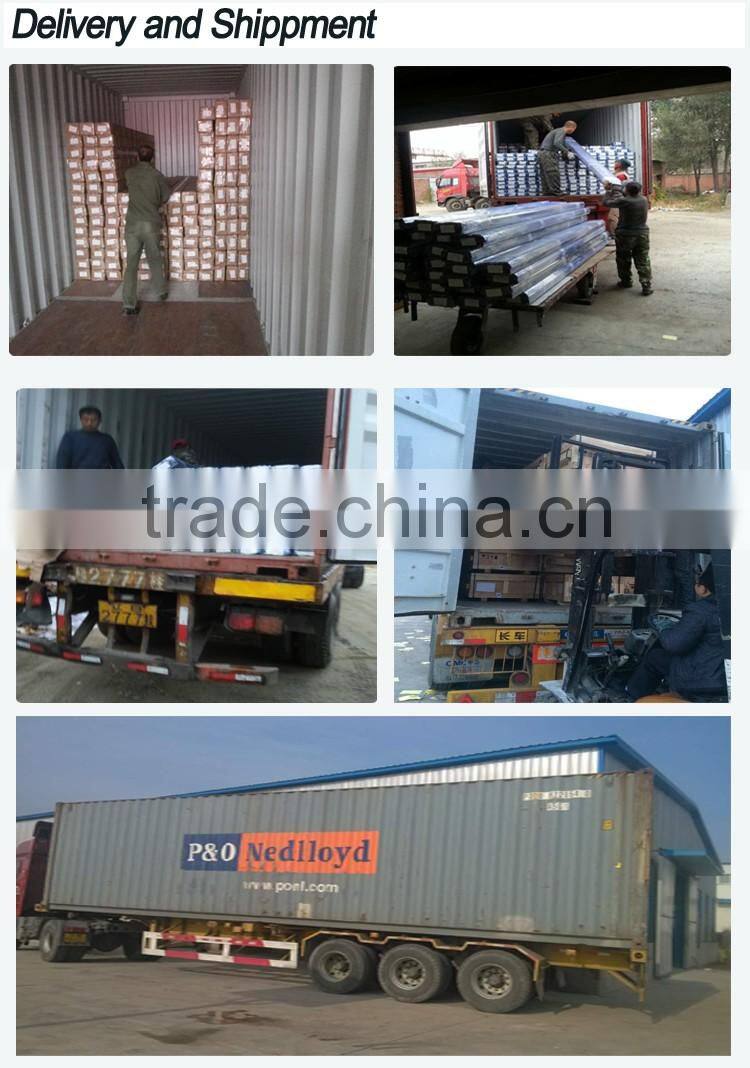 Industrial aluminum profile with powder coating or anodizing