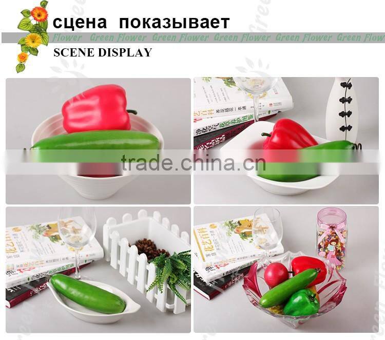 Greenflower 2016 Wholesale artificial fruit cucumber China handmake forma fruit for school resturant decoration