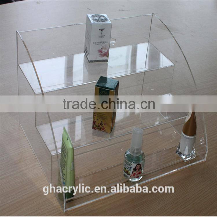 GH-RZ532 Strict request quality clear acrylic make up display stand make up dispaly rack ,top grade acrylic display rack
