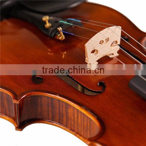 Master Handmade Nature Flamed Maple Violin Advanced Asoustic Matt Violin Ebony Fitted With Case TL004-3