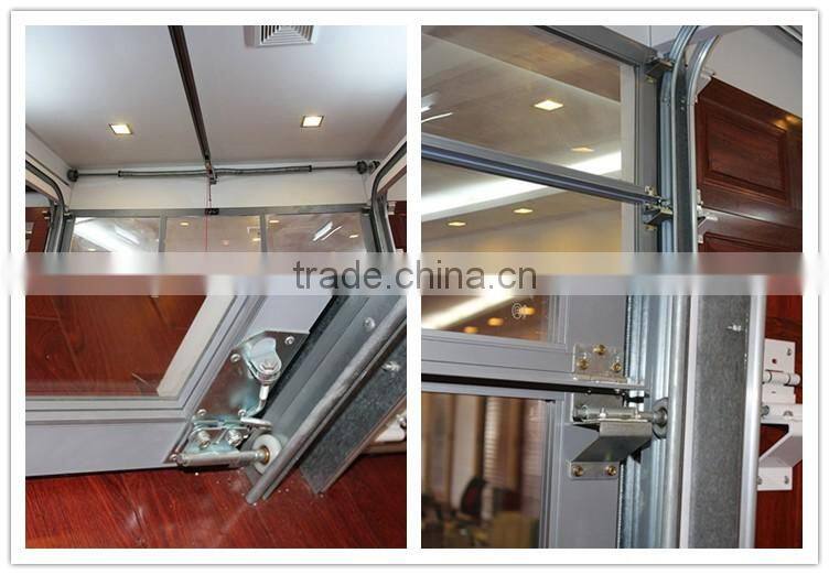 Glass garage door clear glass tempered glass overhead sectional door automatic motorized