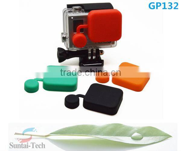 Hot sale Gopros accessories colorful Silicone Cap for the housing of Go Pro He ro3+ only,protective cap for gopros,GP132