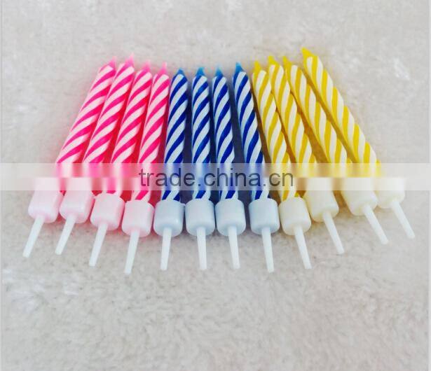 Custom Pure Paraffin Wax Spiral Birthday Candle