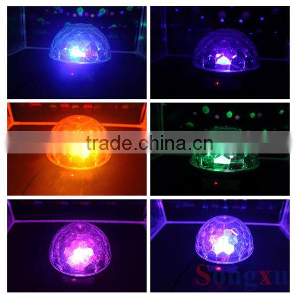 6pcs rgb crystal magic ball led lighting effects for ktv