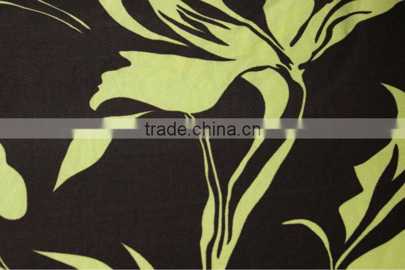 100 viscose single jersey printed knitted fabric