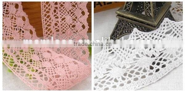 HOT ! Newest fashion 2.5cm cotton lace trim for wholesale