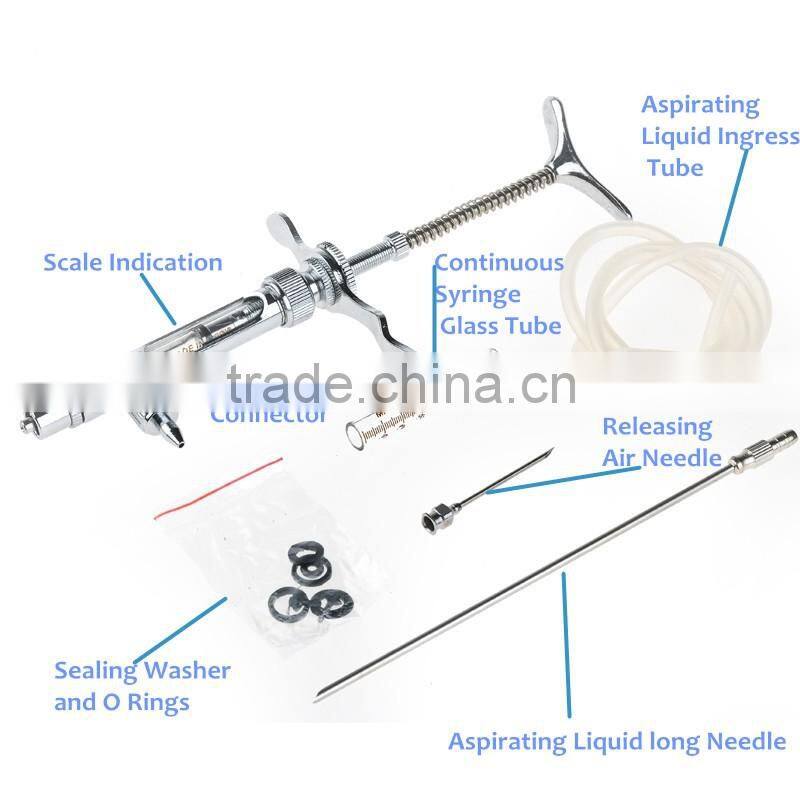 Professional animal veterinary plastic steel veterinary syringes with dose nut with high quality