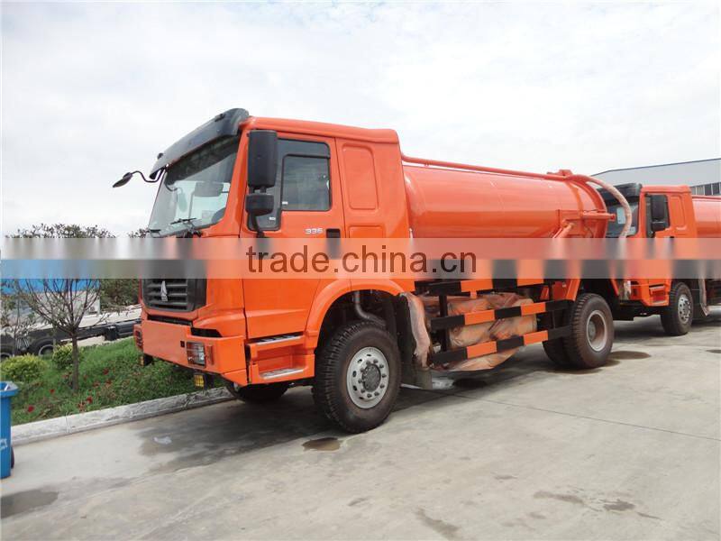 Best price vaccum pump suction 10000L howo swerage vacuume truck