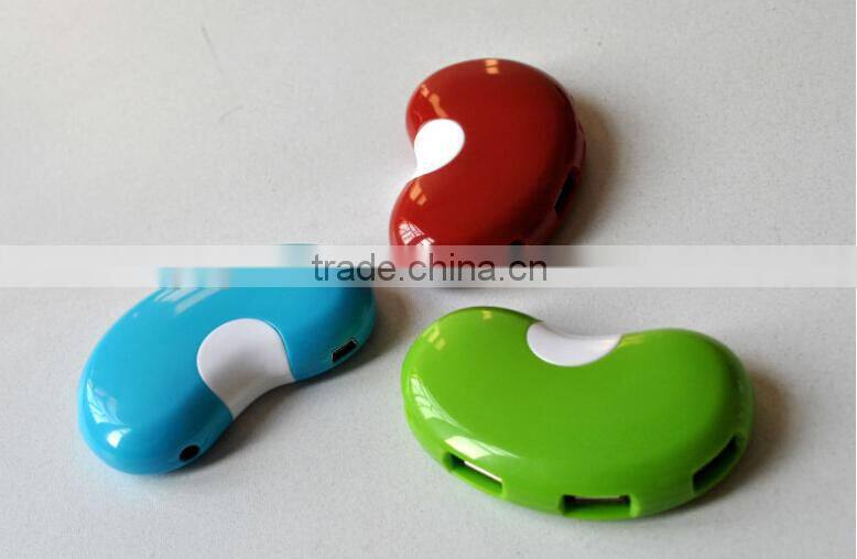 Factory wholesales for promotion bean shape best gift usb2.0 4 por hub