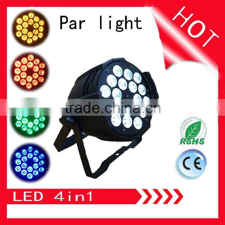 7CH 18*10W 7020lm RGBW 4in1 DMX 512 led stage par 64 home decor led light