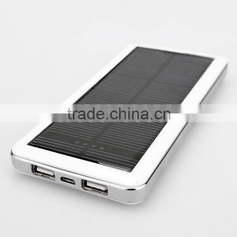Wholesale rechargeable battery li-ion 12000mah solar cell phone portable charger