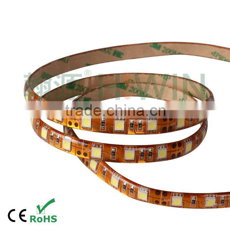 DC 12V led strips resin coat waterproof,5m a roll