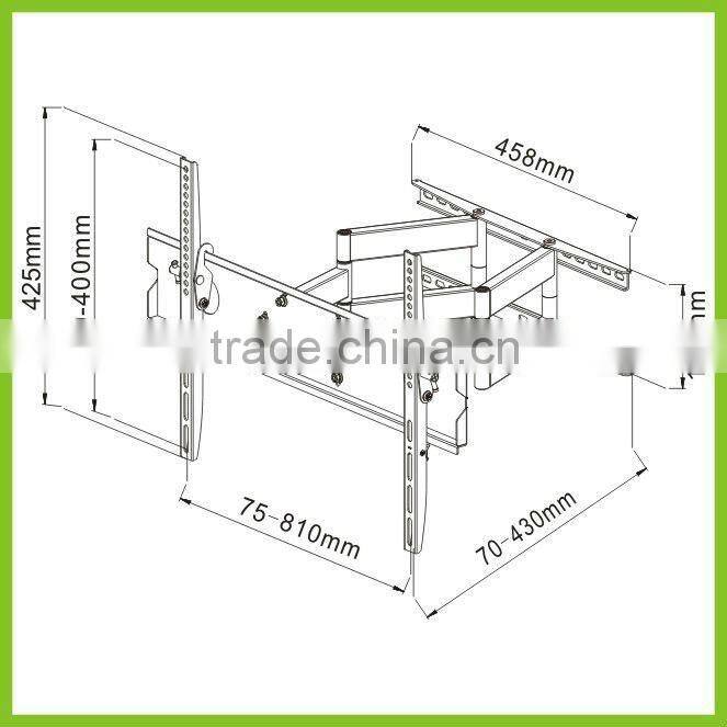 PLB147XL VESA 800x400 Full Motion Double Arm 180 degrees swivel TV Wall Mounts