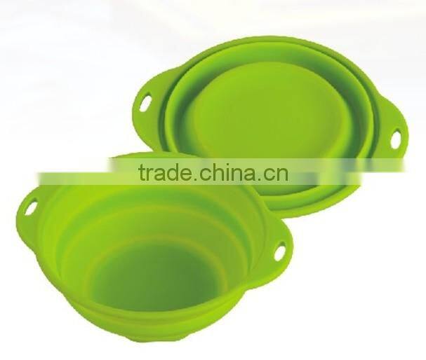 385x260x133mm easy to storage Kitchen flexible folding silicone bowl