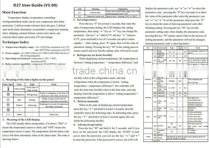 Digital temperature controller D27