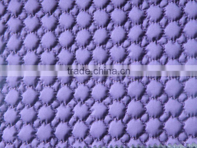 Padded winter embroidery quilting jacket/garment fabric