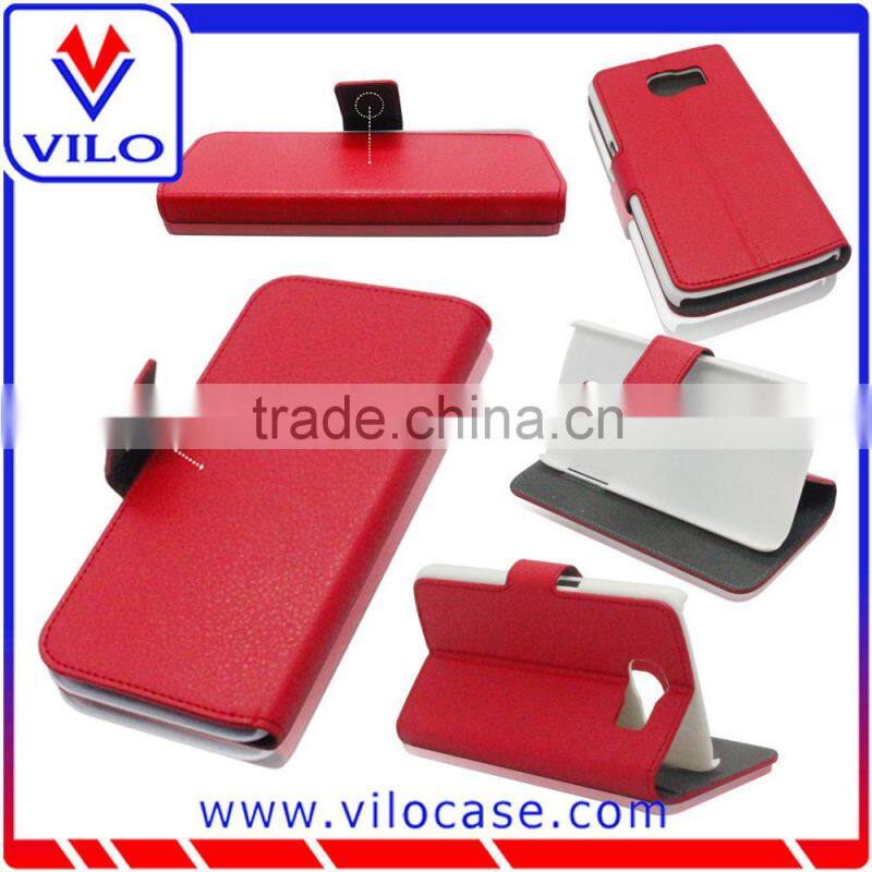 high quality wallet leather Smart flip case for Samsung Galaxy S6