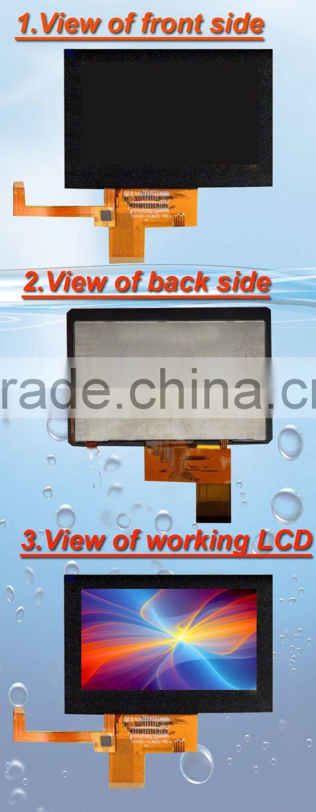 4.3inch 480*272 RGB interface landscape tft lcd touch module with CTP