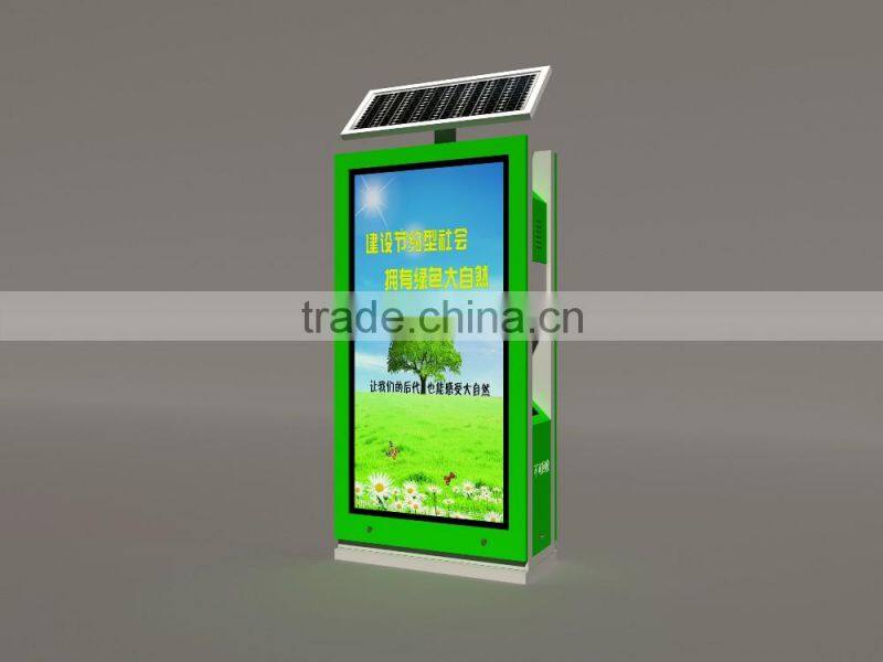 OEM Solar Power Advertising Lightbox+Insect Killer+Ash Bin+LED Display Screen,Solar Billboard Box