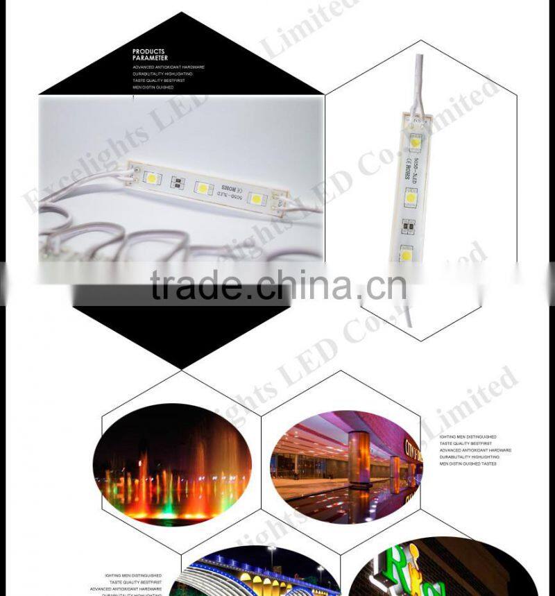 Smart Pixel CE RoHS SMD 5050 3 chip Waterproof Led Module for Signs