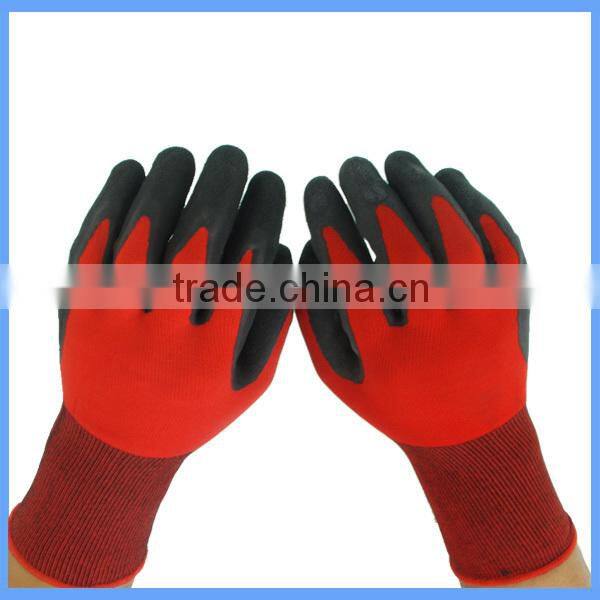 Wholesale Seamless Knitted Comfortable & Breathable Non Slip Grip Latex Palm Coated Bamboo Fiber Safety Gloves For Working
